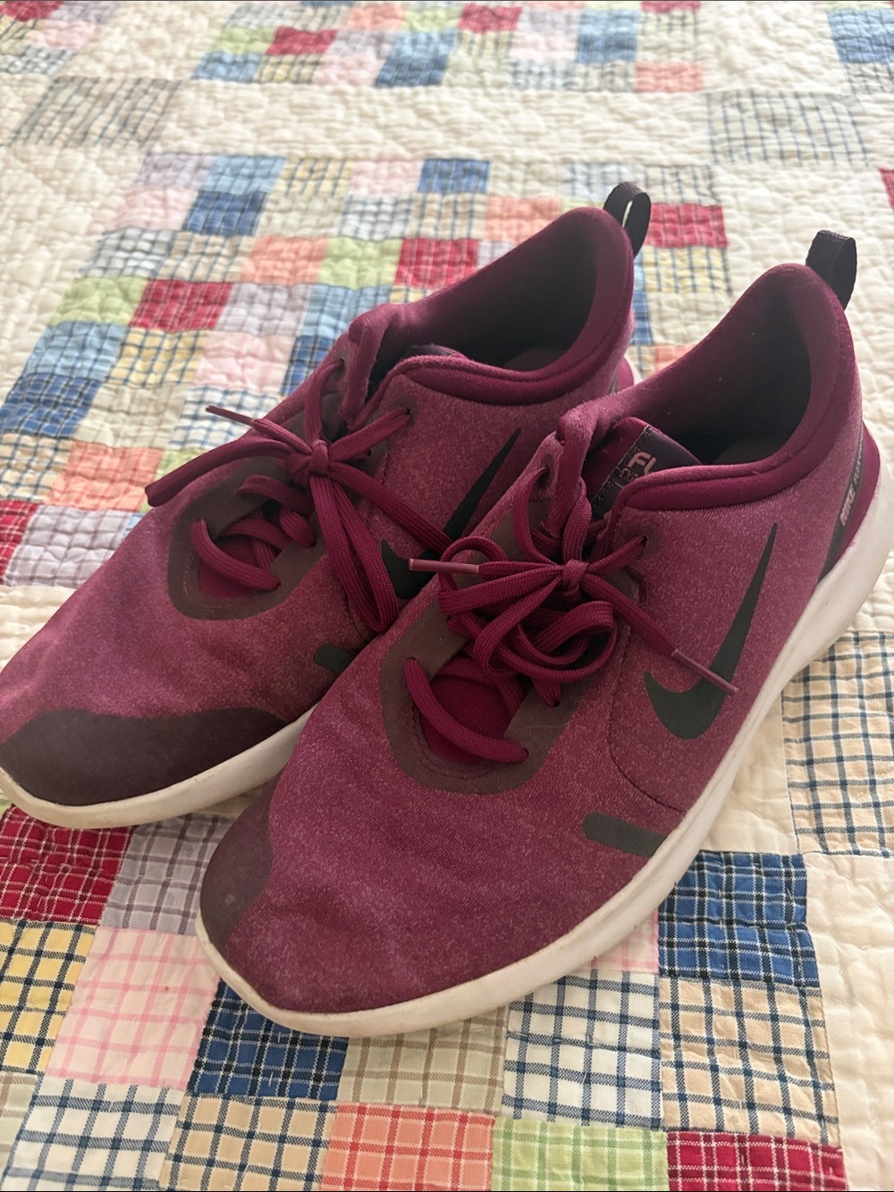 Nike Maroon and Black Women's Athletic Sneakers
